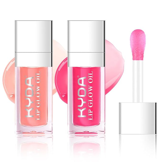KYDA 2 Colors Hydrating Lip Glow Oil,Moisturizing Lip Hydrating