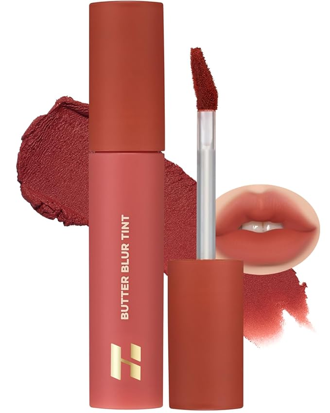 HOLIKA HOLIKA Butter Blur Lip Tint (03 AGING) - Korean Matte Lip Tint, Lightweight High-Pigmented Lips, Velvety Silky Smooth K-Beauty Lip Makeup, Long Wearing Formula