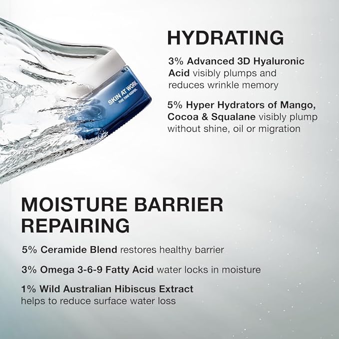 SKIN AT WORK Time Keeper 5-in-1 Peptide Firming Night Cream, 5% Tranexamic Acid, Ceramides for Face, Neck, Eyes, All-In-One Step Serum + Moisturizer