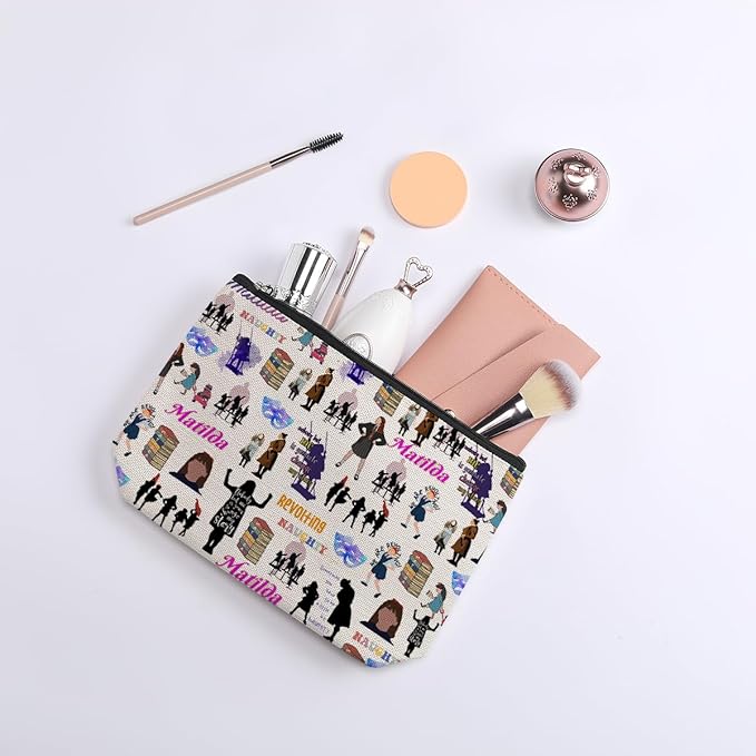kdxpbpz Musical Inspired Gift Television Gift Comedy Tragedy Mask Theatre Drama Cosmetic Bag Musical Theatre Gift Travel Toiletry Makeup Organizer Zipper Pouch