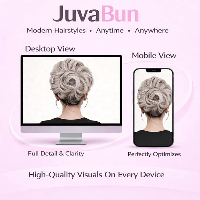 Juvabun Messy Bun 2.0 Platinum Blonde Messy Bun Hair Extension Natural Finish Hair Bun Scrunchie for Women Styling