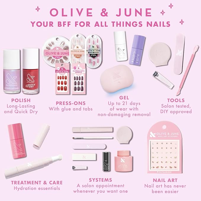 Olive & June Long Lasting Nail Polish | Plump Gel-Like Finish No Lamp Needed | Lasts up to 10 days | Salon-Quality Color at Home | 15-Free, Vegan & Cruelty-Free Chip-Resistant Shine | Real Toasty