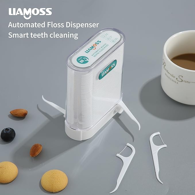 Dental Floss Picks Dispenser-Automatic Pop Out Design 108 Count Professional Flossers-Perfect Tools for Oral Care-Perfect Against Tooth Decay