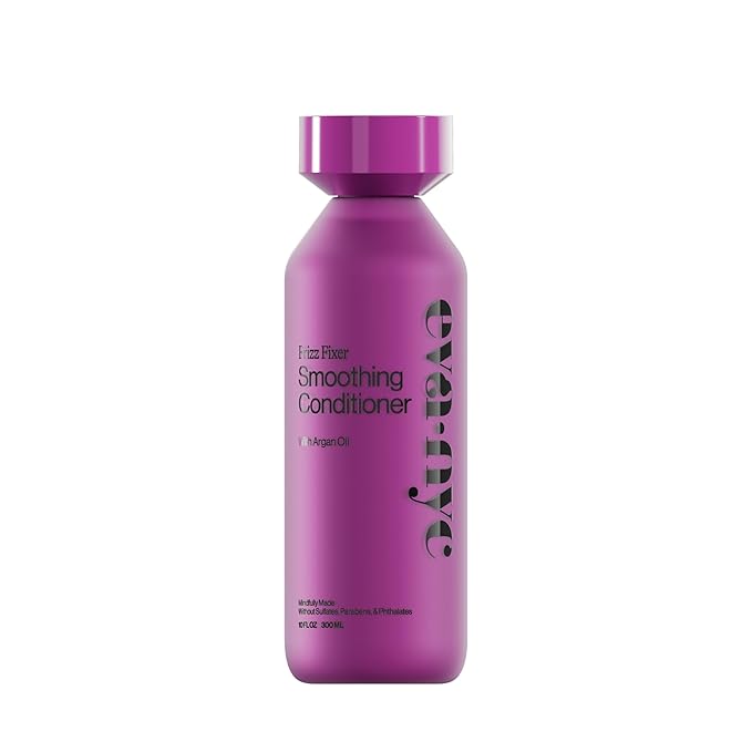 Eva NYC Anti-Frizz Conditioner with Argan Oil + Sunflower Seed Oil - Soft, Shiny + Nourished Hair - For Frizzy, Medium to Thick Hair Types - Sulfate-Free - Warm Vanilla Scent - 10 fl oz