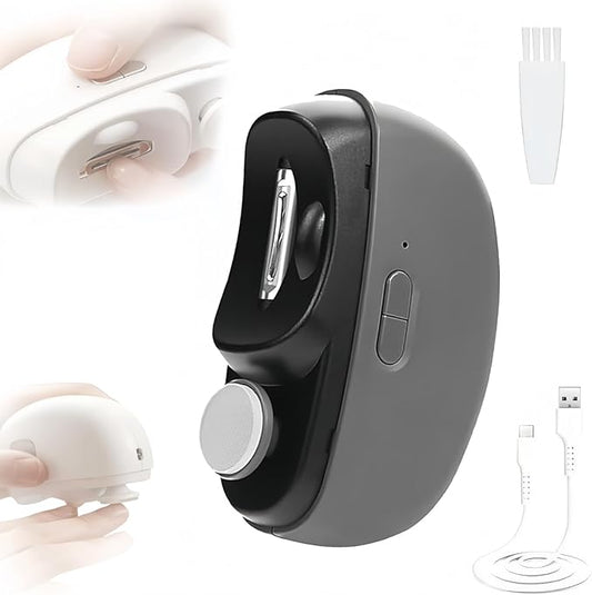 Electric Nail Clipper, 3 in1 Automatic Electric Nail Clipper with Polishing for Fingers and Toes, Toenail Clippers with 2 Adjustable Speeds for Senior Adults (Black)