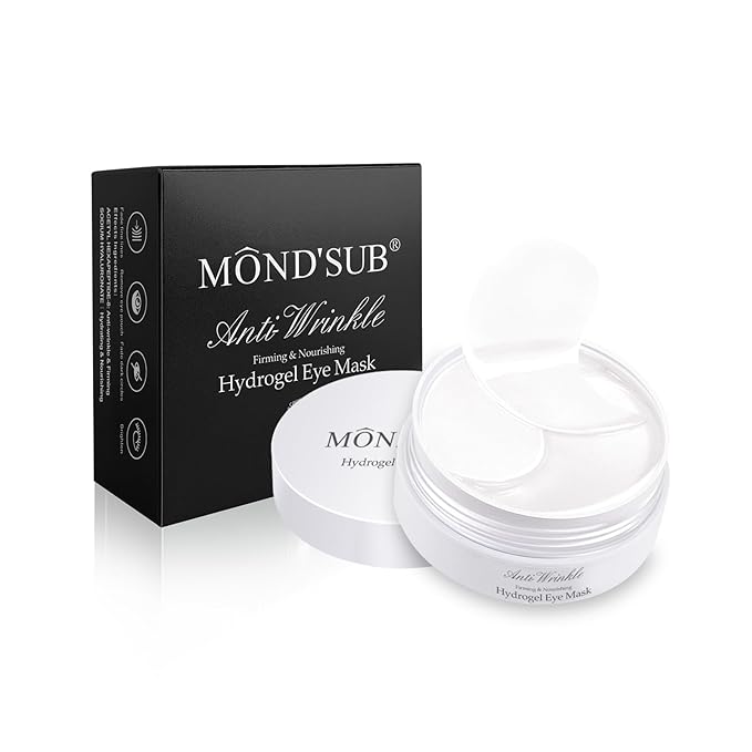 MOND'SUB Under Eye Patches for Puffy Eyes and Dark Circles, Eye Masks for Sleep,Brighten,Fine Lines & Hydration,White Eye Masks