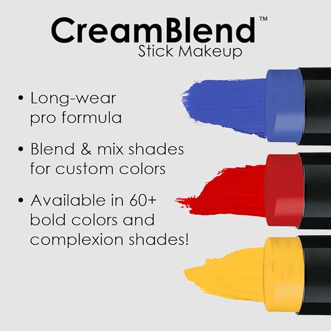 Mehron Makeup CreamBlend Stick | Face Paint, Body Paint, & Foundation Cream Makeup | Perfect for Halloween .75 oz (21 g) (Pastel Orange)