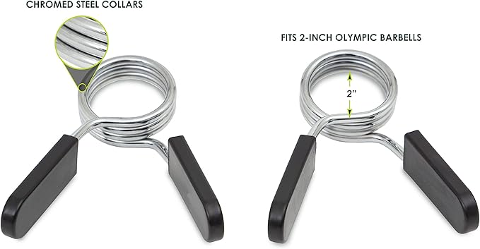 Black 2 Inch Barbell Clamps