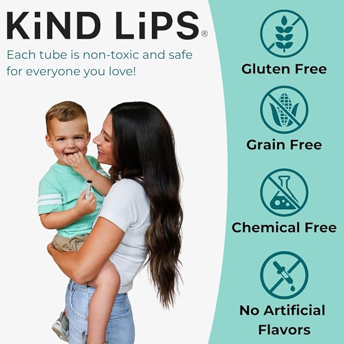 Kind Lips Unscented Organic Lip Balm Fragrance Free Unflavored Natural Moisturizing Lip Care 2 Pack