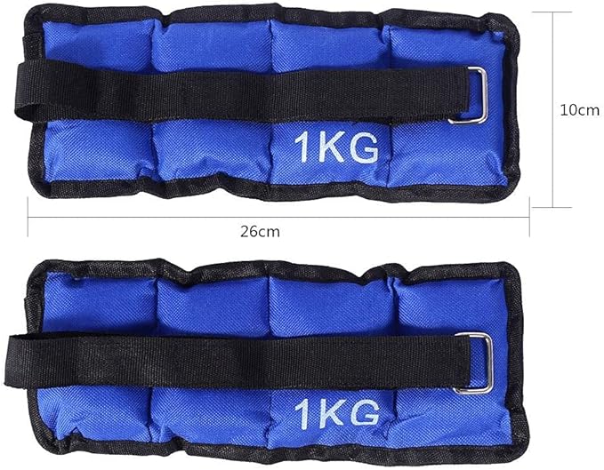 2x 1kg/2.2lb Wrist Ankle Weights for Women
