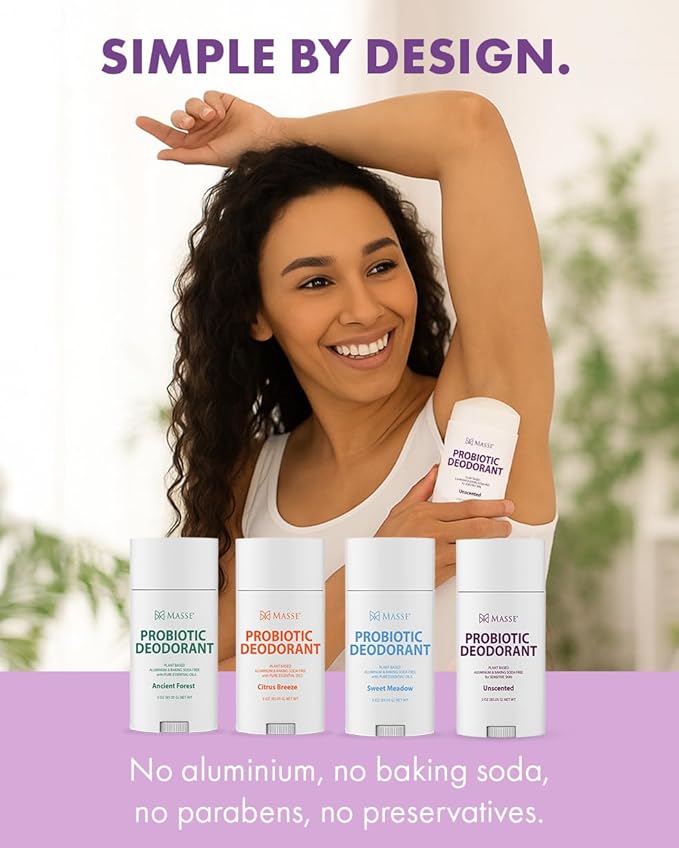 Probiotic Deodorant - Natural Deodorant for Women & Men, Plant-Based Aluminum & Baking Soda Free Deo Stick, 3 oz by Candida Freedom - Unscented