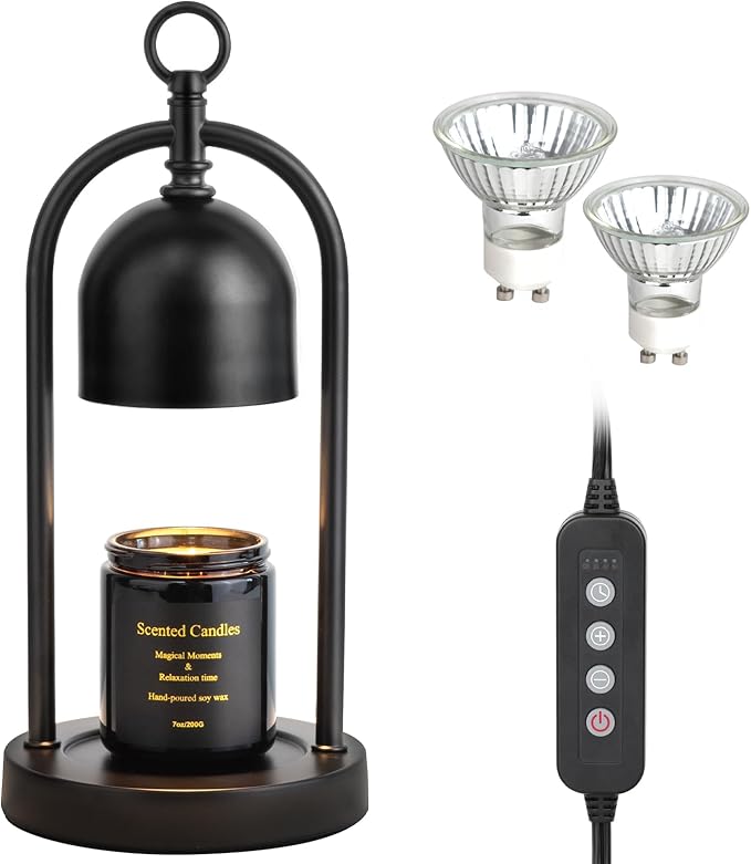 Candle Warmer Lamp with Timer, Electric Dimmable Candle Light Warmer, Wax Melt Warmer for Jar Candles, House Warming for Women, Teenage Girls