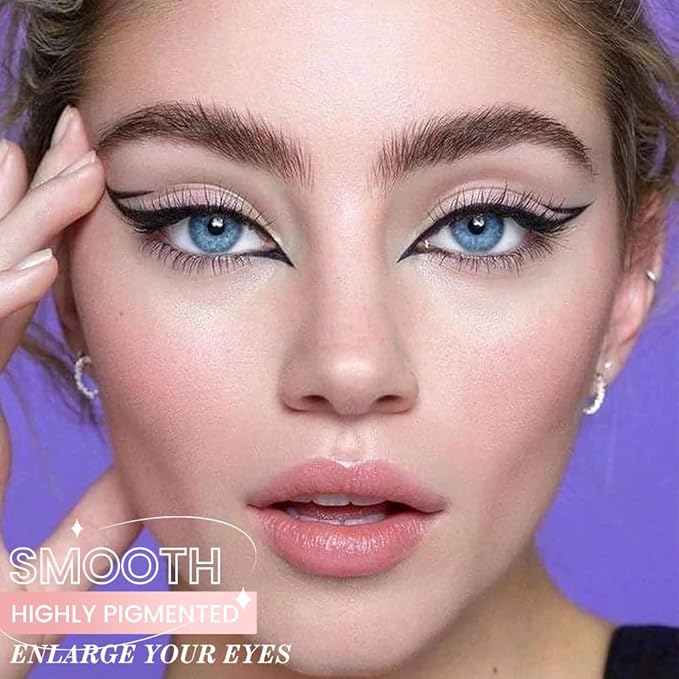 10PCS Black Automatic Waterproof Inner Eyeliner, Eyeshadow & Eyebrow Pencil – Multi-Use Cream Pen for Liner, Shadow & Brows,Matte Quick Dry Eye Pencils, Smudge Proof, Delineador de ojos