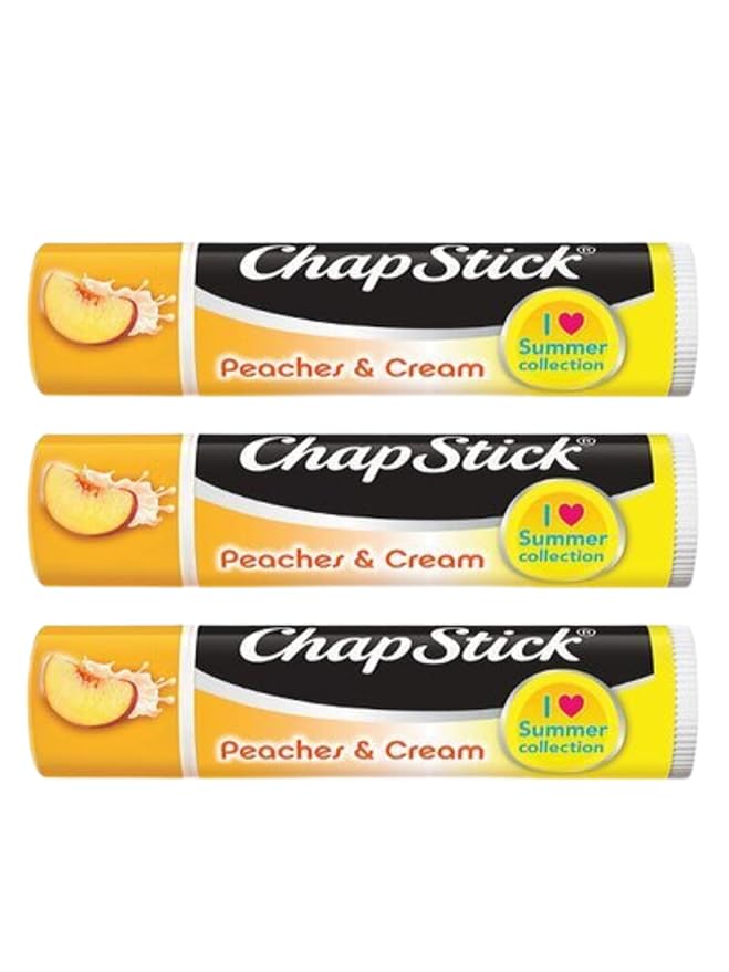 Peaches and Cream Chapstick 3-Pack. Includes Bundle