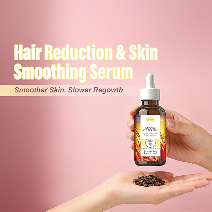 60ML-Cyperus Rotundus Oil for Hair Removal, Natural Cyperus Rotundus Oil, Reduces Body Hair Growth, Pure & Organic, Ideal for All Skin Types