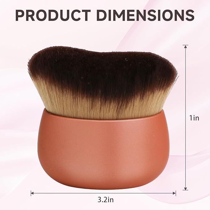 Makeup Blend & Blur Extra Large Body Brush for Self Tanner,Leg Makeup & Bronzer Self Tan Applicator, Powder, Foundation, Blusher, Bronzer，Massager for Face Gift box (Beige)
