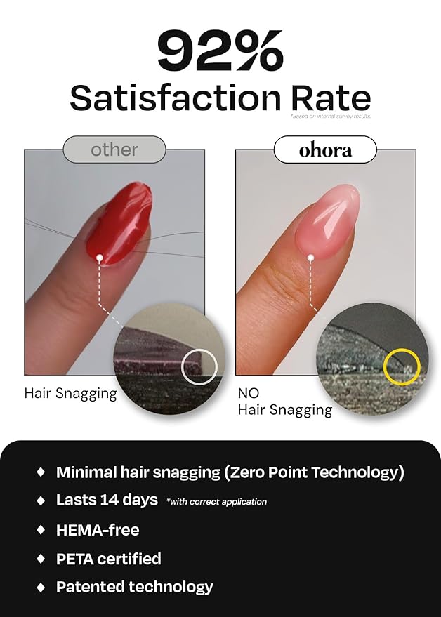 ohora Semi Cured Gel Nail Strips (N Tiki Tortoise) - Works with Any Lamps, Salon-Quality, Long Lasting, Easy to Apply & Remove - Includes 2 Prep Pads, Nail File & Wooden Stick