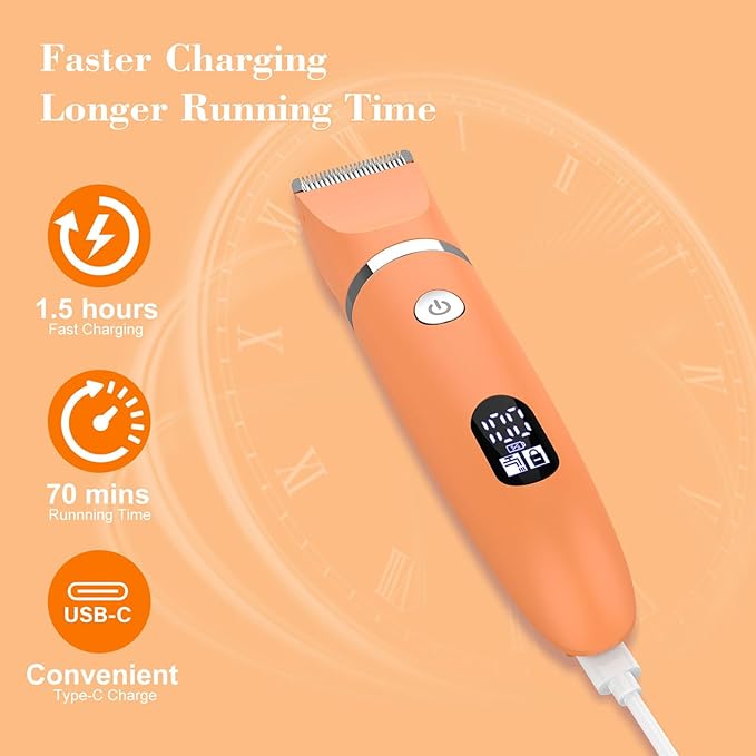 3-in-1 Electric Razor IPX7 Waterproof Bikini Trimmer Wet & Dry Use Painless Personal Trimmer Groomer for Ladies Face Body Legs Bikini Public Hairs Electric Lady Shaver with Replaceable Heads