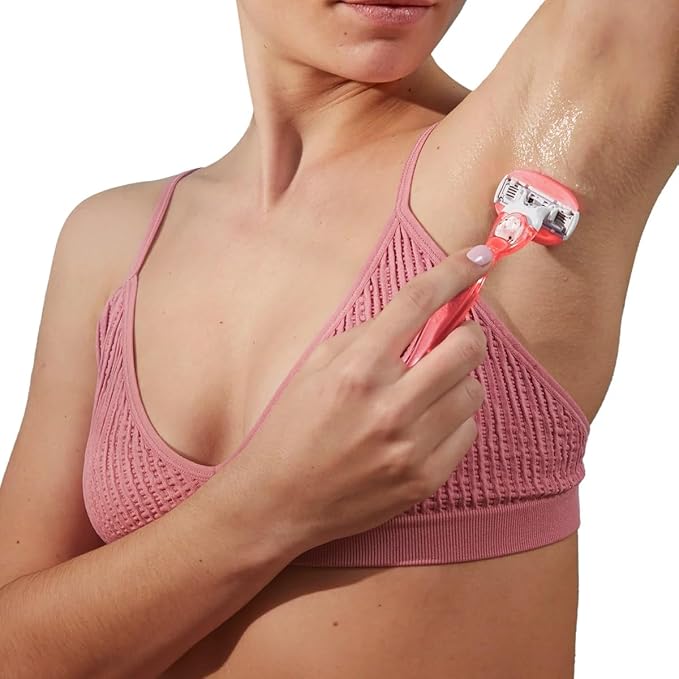 Vennus Comfort Glide Sunny Citrus Women's Razor, Pivoting Head, Gel Bar, No Shave Cream Required, 3 Bladed for Smooth Shave, 1 Handle + 12 Blade Refills