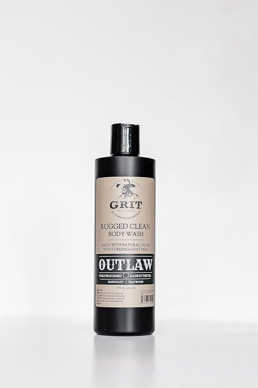 GRIT Goat Milk Body Wash Outlaw | All Natural | Dye-Free Body Wash | Enriched with Nourishing Goat Milk | 16 Fl oz