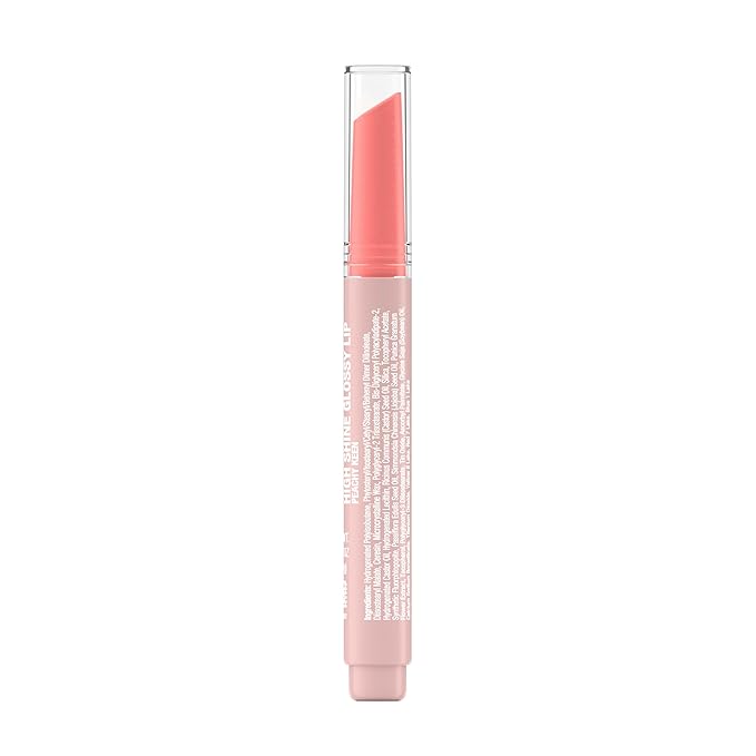 Neutrogena High Shine Glossy Lip with Maracuja Oil + Vitamins & Antioxidant Vitamin E, Nourishing Glossy Lip, Non-Retractable, Pigmented For Buildable Color, Peachy Keen, 0.07 oz
