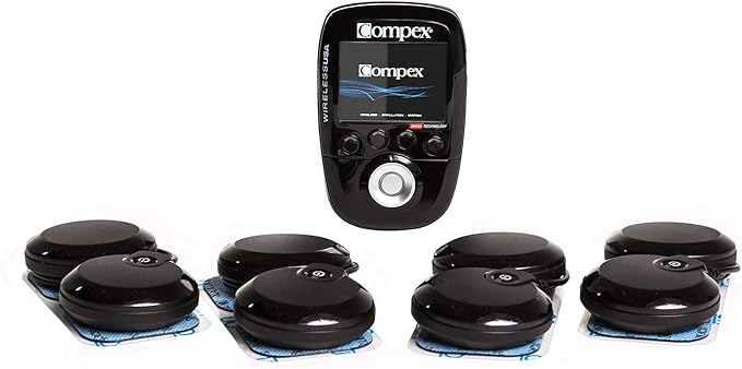 Compex Wireless USA 2.0 Muscle Stimulator w/TENS Bundle Kit: Muscle Stimulation Machine, with Snap Electrodes,Programs, Wireless PODs etc, Black