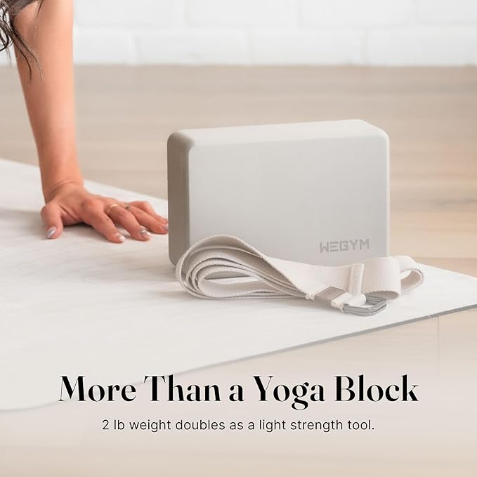 WeGym Yoga blocks with Anti-Slip, Comfortable Grip, Sturdy Sides for Secure Workouts at Home, for Yoga, and Pilate Training