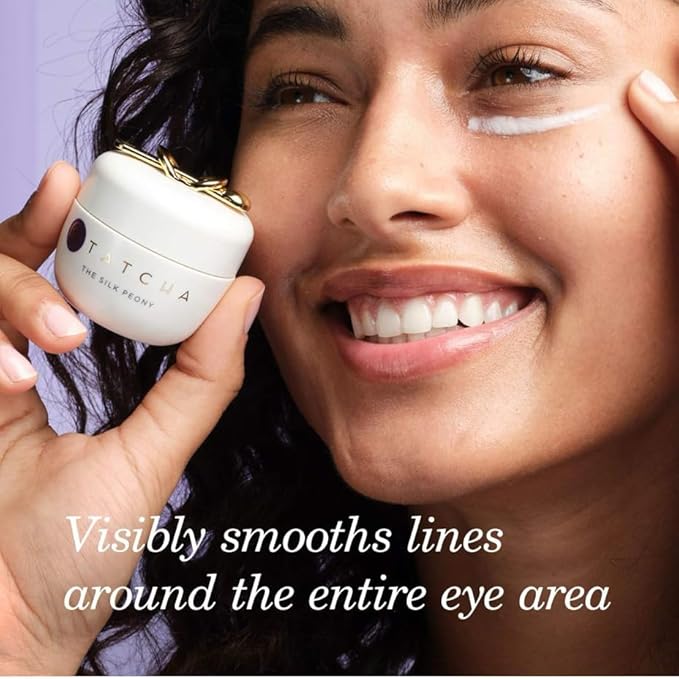TATCHA The Silk Peony Melting Under Eye Cream | Hydration with Line-Smoothing Eye Cream for Wrinkles and Hydration | 15 ml / 0.5 oz