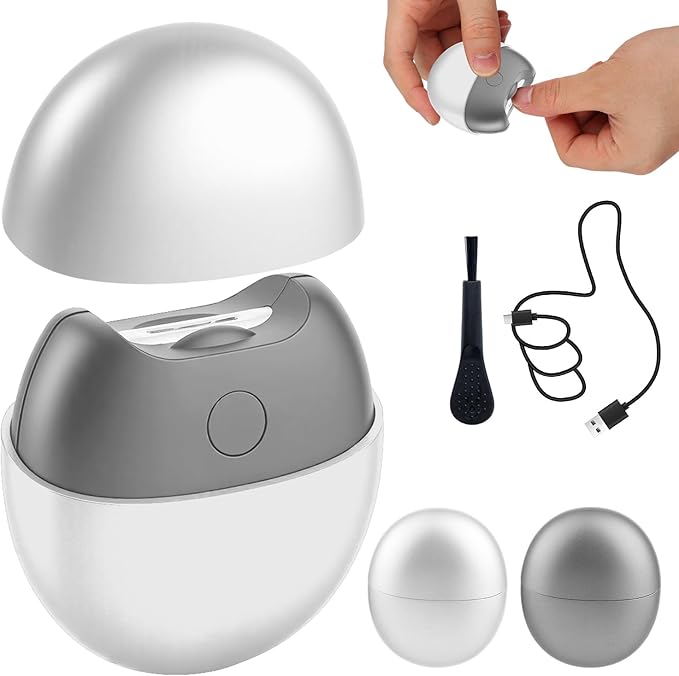 3 in 1 Automatic Electric Nail Clipper, 2026 New Electric Toe Nail Clippers with Polishing, 2-Speed Adjustable USB Rechargeable Nail Trimmer with LED Light for Seniors Adults (White)