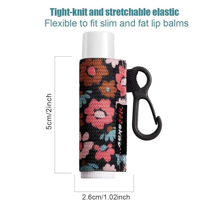 5PCS Lip Balm Holder Sleeves Keychain