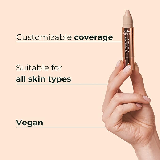 M. Asam MAGIC FINISH Perfect Blend Concealer Fair (0.1 Oz) - concealer perfects & conceals blemishes & imperfections, make-up with adjustable coverage & instant blur effect, vegan