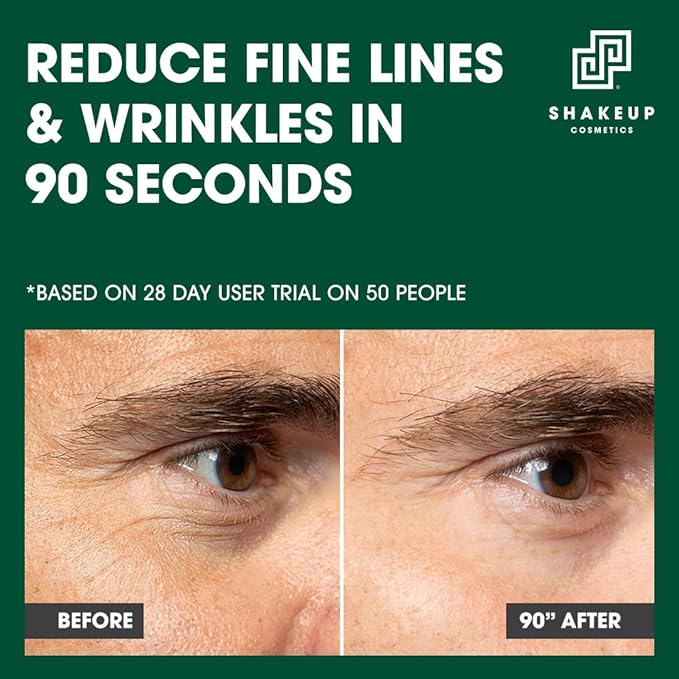 Shakeup Cosmetics Mens Eye Cream, Lifting & Firming Formula, Helps Reduce Fine Lines and Crow's Feet, Hydrating with Peptides & Caffeine, 15ml. Aka. AGE DEF-EYE