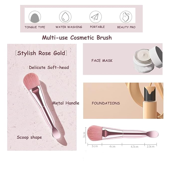 Makeup Brushes for Women, 28PCS Full Makeup Kits Include 24 Makeup Brushes, 2 Large Beauty Blenders, 1 Face Mask Spatula, 1 Brush Cleaning Egg, Makeup Brush Set with Travel-Friendly Case, Black