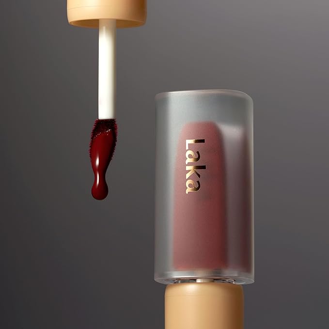 Laka Fruity Glam Tint, 4.5g/0.15oz, Glowing Lip Stain with Wide Color Spectrum, Hydrating & Lightweight Texture, Buildable Color, Non-Sticky, Vegan, K-Beauty (#145 Guava)