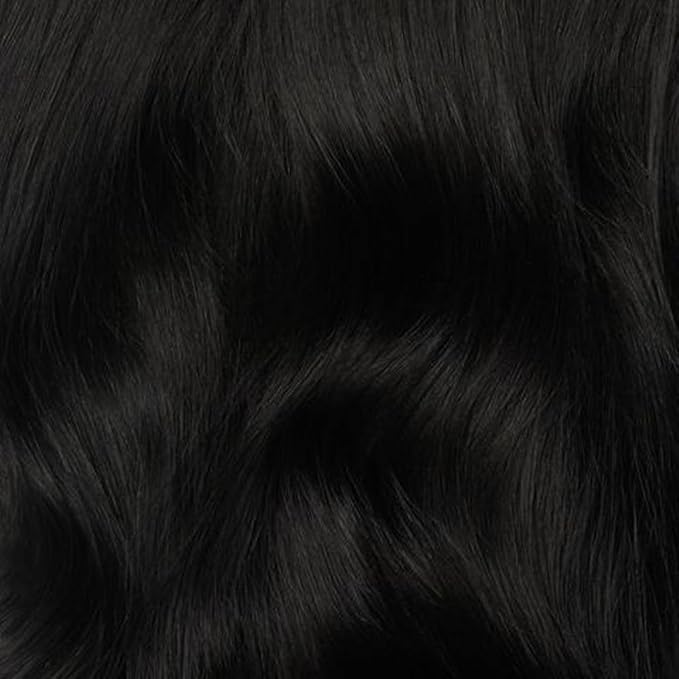 Luxy 100% Remy Human Hair Extensions for Thin Hair Thinning Hair Fill-Ins – 6 Seamless Wefts Multi-Dimensional Color Blend - Natural-Looking Volume & Coverage 50 grams 12" Off Black Thinning