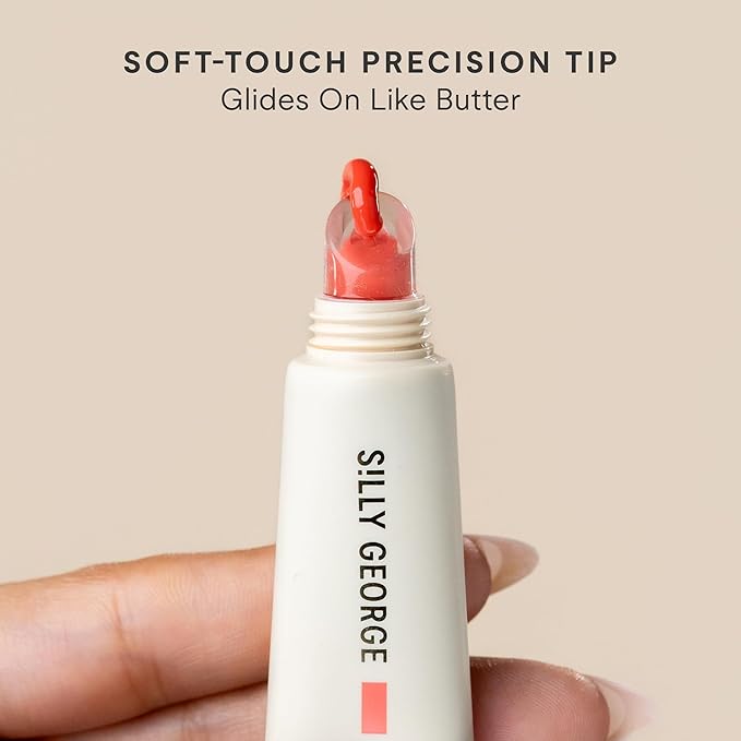 Silly George Lip Gloss Revival - Glossy Hydrating Glaze with Peptides, Shea Butter, & Moisturizing Argan, Macadamia, Babassu Oil for Dry Lips, Clean Beauty Products, Corraline, 15ml Tubes