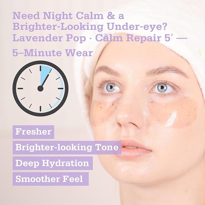 Tintark Lavender Hydrogel Under Eye Patches 28 Pairs 5 Minute Calming Hydrating Eye Mask for Puffy Eyes and Dark Circles Relaxing Cooling Under Eye Pads Ophthalmologist Tested