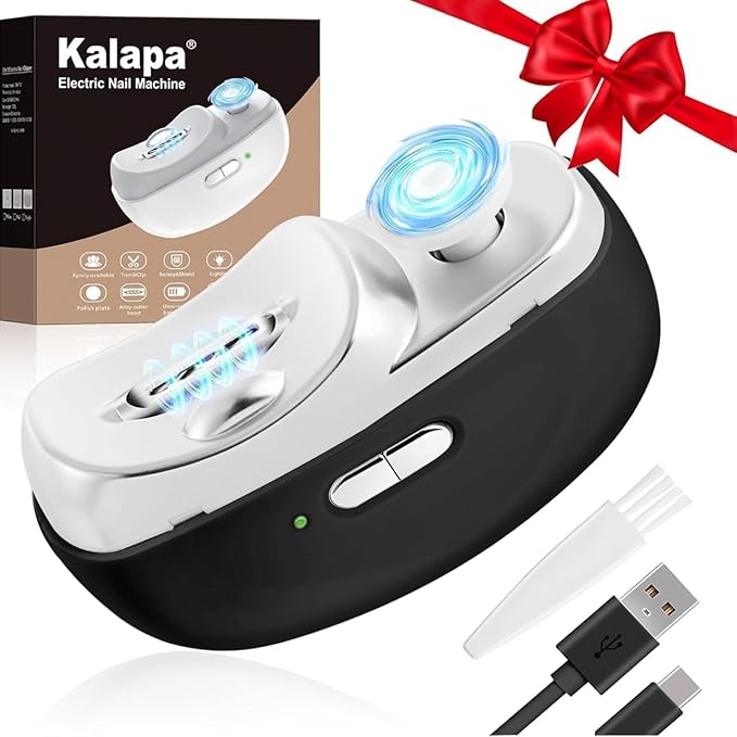 Electric Nail Clippers Upgraded 3 in 1 Automatic - with Polishing, Dust Storage & LED Light, Nail File Toenail Trimmer, Safe for Seniors, Adults, Kids & Baby, Gifts for Women Men Mom Baby Adult Senior