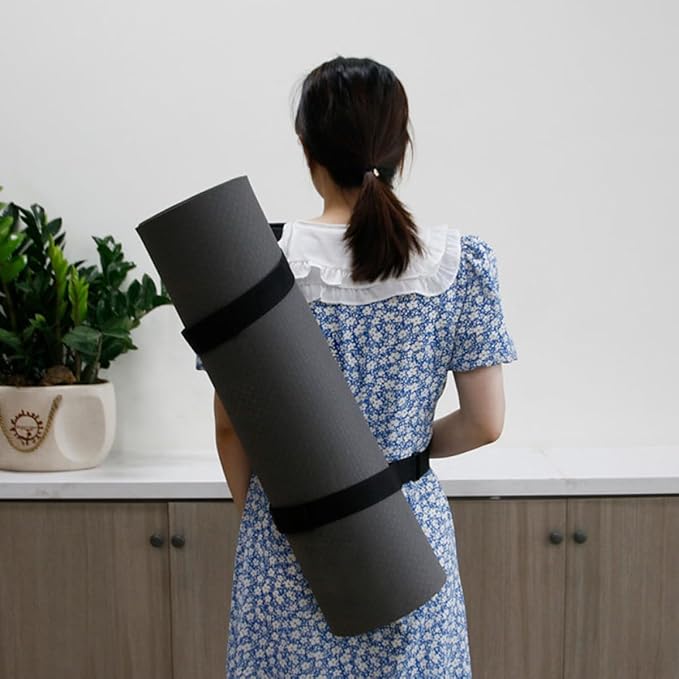 Adjustable Yoga Mat Strap Carrier Sling with Sturdy Fabric for Portable Exercise Mat Storage and Convenient Outdoor Fitness Use