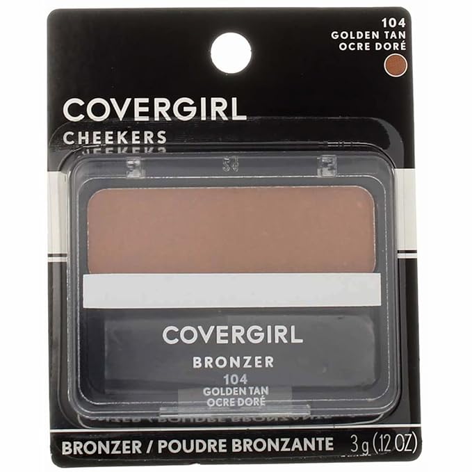 Cover Girl cheekers Bronzer olden Tan .12 oz 104 G