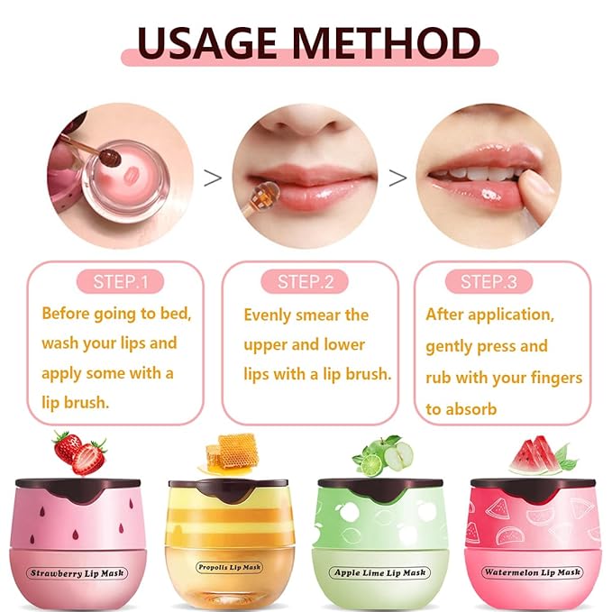 Strawberry Lip Balm Sleeping Lip Mask,