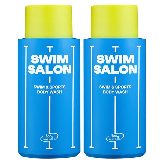 SWIM SALON Chlorine-Removing Body Wash for Swimmers | Vitamin C | Hydrating & Refreshing | Sulfate-Free, Silicone-Free, Paraben-Free (10.58 oz / 300g, Pack of 2)