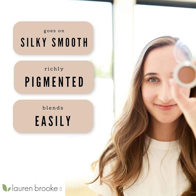 Lauren Brooke Cosmetiques Cream Eyeshadow | Natural Organic, Richly Pigmented Eye Makeup, Creme Eyeshadow For Women (Cocoa Latte (Matte))