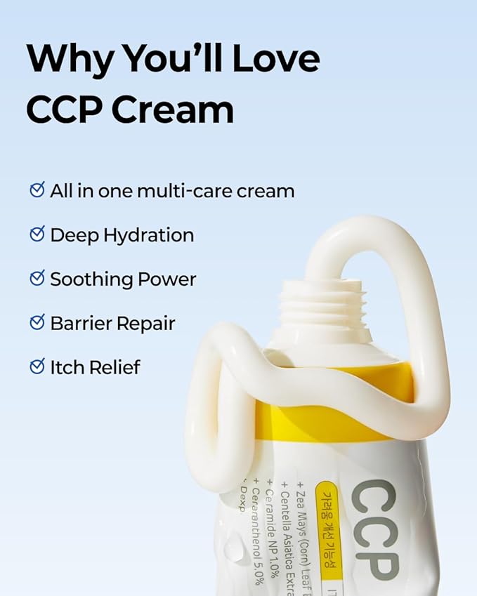 iBodle CCP Cream Korean, Itch Relief & Barrier Repair Moisturizer for Dry, Sensitive Skin, Gentle Formula Safe for Babies and Adults, Fragrance-Free 1.69 fl oz