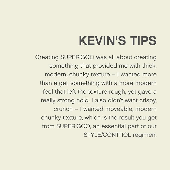 KEVIN.MURPHY SUPER.GOO - Sculpting Rubbery Gel - For All Hair Types - Curl Enhancer - Natural Finish & Firm Hold Hair Gel - Water Soluble - Paraben Free - 100 g / 3.4 oz