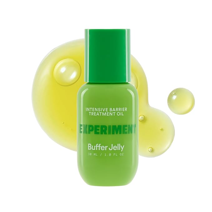 Experiment Buffer Jelly Intensive Barrier Treatment Oil - Ceramide, Squalane, & Panthenol - Hydrating, Soothing, & Strengthening, 1.0 FL OZ - Squalane Oil for Face, Vegan Formula for Dry Skin Types