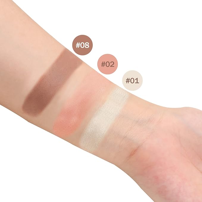 Boobeen Blush Stick Highlighter Makeup Stick Matte Contour & Natural