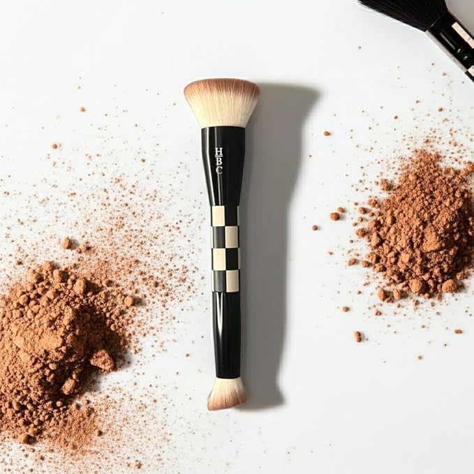 Professional Makeup Brush Set – 4 Dual-Ended Face Brushes for Foundation, Contour, Blush & Highlight