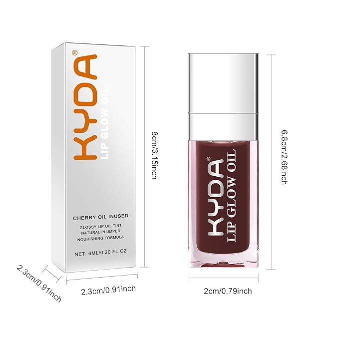 KYDA Hydrating Lip Glow Oil, Moisturizing Lip Oil,