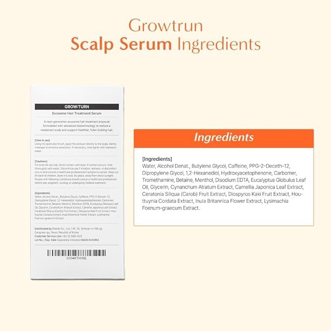 lilyeve GROWTURN Hair Growth Serum with Built-in Brush, Heartleaf-Derived Exosomes to Revitalize Hair, Hair Thickening, Hair Growth Accelerator - Korean Hair Care, 3.38 fl. oz. (Pack of 4)